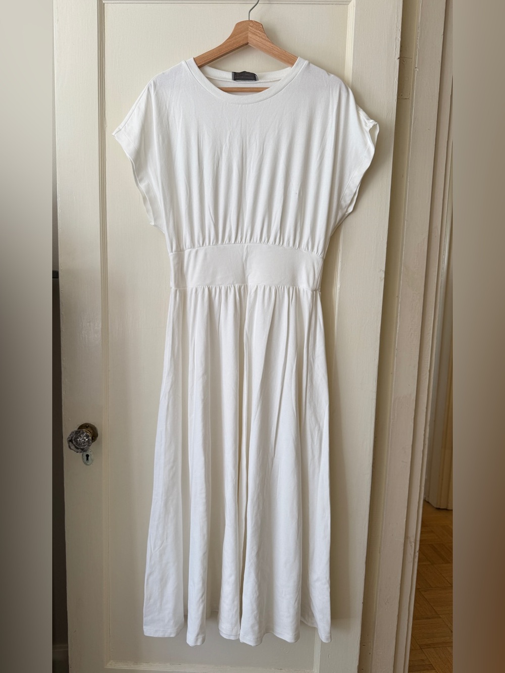 Modern Citizen Prima Jersey Midi Dress, White, Size XL